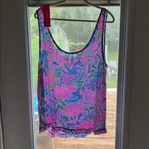 NWT Lilly Pulitzer Ruffle PJ Tank XXL